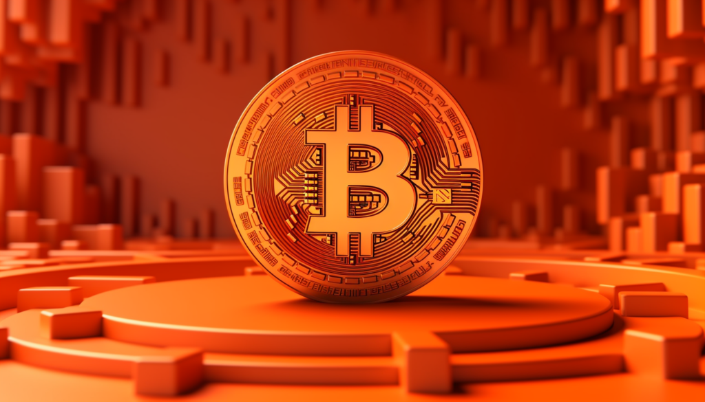 Aaron A 3D render bitcoin orange 3D gradient background 21be9f76 ec59 4f47 8f1f 85f76883c1c2