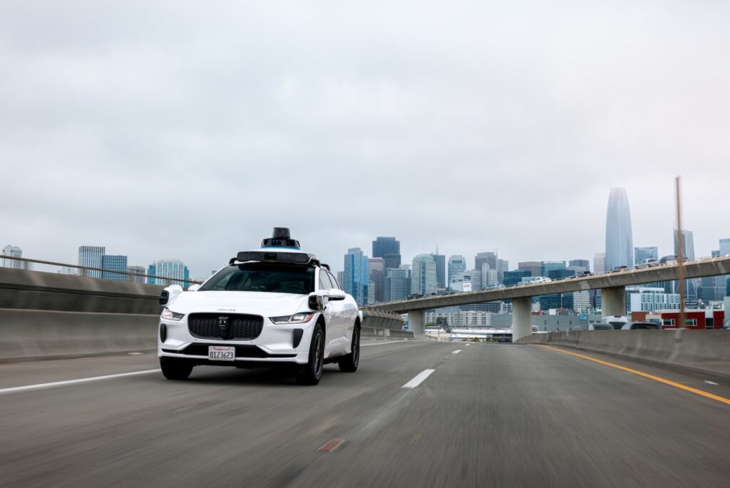 TechCrunch Mobility: How do you issue a ticket to a robotaxi? SF WAYMO FREEWAY FRONT