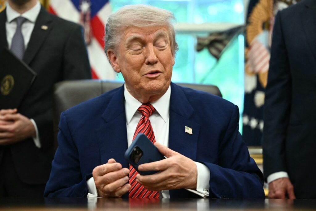 The Trump administration might take an equity stake in OpenAI donald trump cellphone