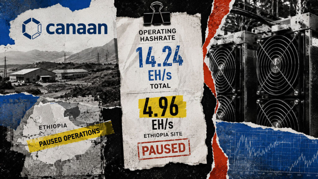 Canaan counted paused Ethiopia mining as nearly 35% of its July operating hashrate total canaan filing hashrate gap