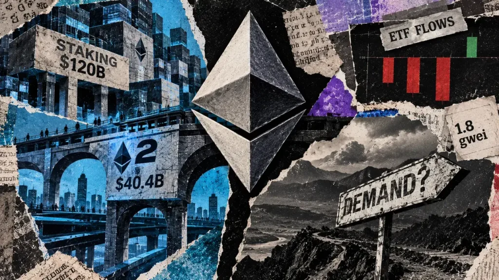 L2 growth and $120 billion in staking hide Ethereum’s supply reality ethereum demand divide