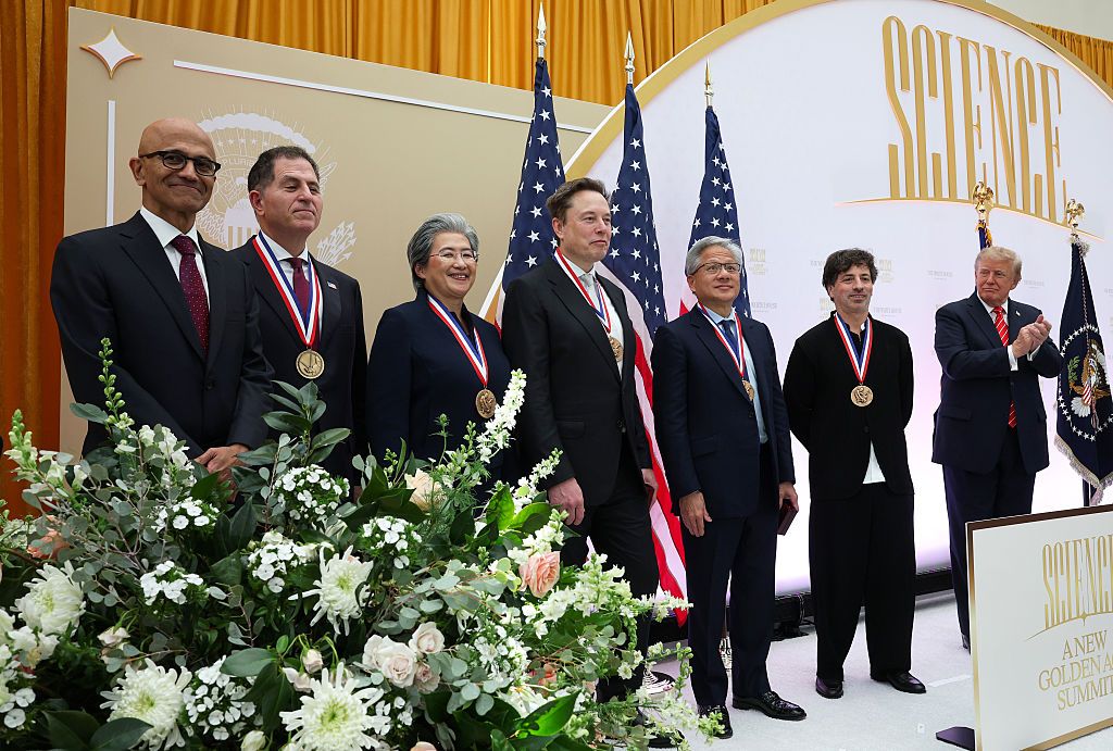 President Trump awards Big Tech donors with nation’s highest science prizes GettyImages 2299252091